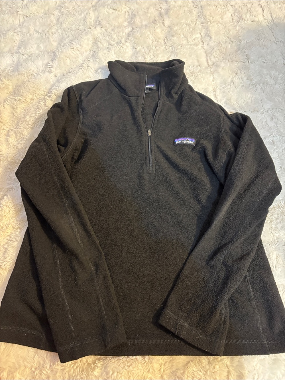 Patagonia Black Quarter-Zip Fleece Pullover